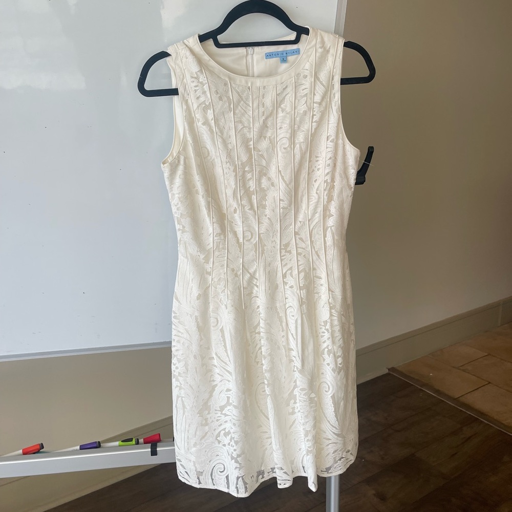ANTONIA MELANI WHITE LACE DRESS